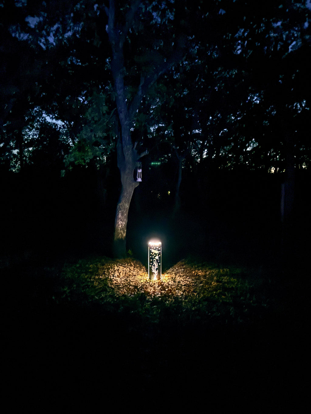 24” Solar Light Pillar with Address